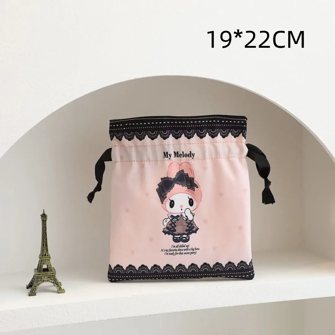 Sanrio Series Cosmetic Case Bundle Pocket Handbag Kawaii Kulomi Storage Bag My Melody Cute Bag