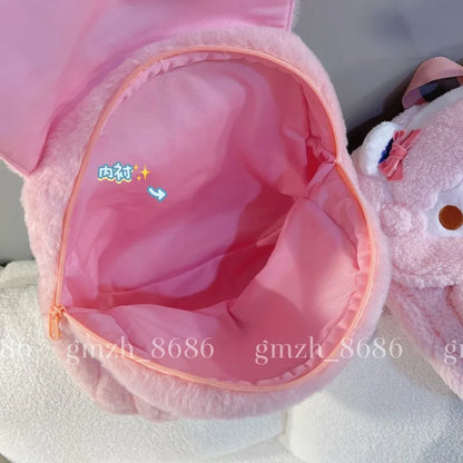 Sanrio Cartoon Backpack For Girl Women My Melody Sweet Piano Lovely Schoolbag Japanese Style Casual Large Capacity Plush Bag