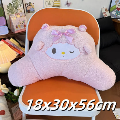My Sweet Piano Plush Chair Cushion Warm Butt Lumbar Support Seat Cushion Chair Soft Fluffy Pink Kawaii Bedroom Decor Girl Gifts