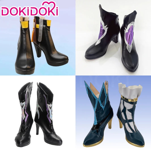 Hysilens Black Swan Cerydra Guinaifen Stelle Caelus Yanqin Cosplay Shoes Game Honkai: Star Rail DokiDoki Halloween Cosplay Shoes