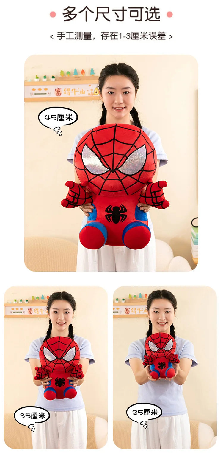 Spider Man Plush Dolls Toys 25/35/45CM Marvel Figure Model Plushies Stuffed Doll Home Room Decor Peluche Pillow Birthday Gifts