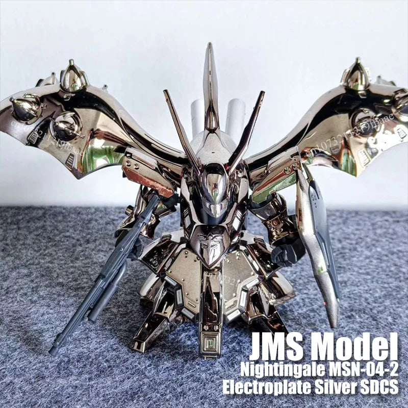 In Stock JMS Model Nightingale MSN-04-2 SDCS Assembly Model Kit Electroplate Silver Color Toys Action Figures Robot Plastic Gift