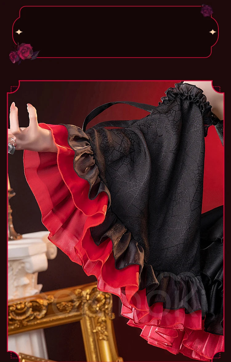 Tetoo Cosplay Costume Game Cosplay DokiDoki-R Women Cute Halloween Evil Dress Kasanee Tetoo Cosplay Wings