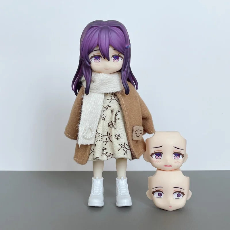 Doki Doki Literature Club! Yuri Anime Figure #2283 Kwaii Q Ver. PVC Action Figure Model Joint Doll Toys Gifts