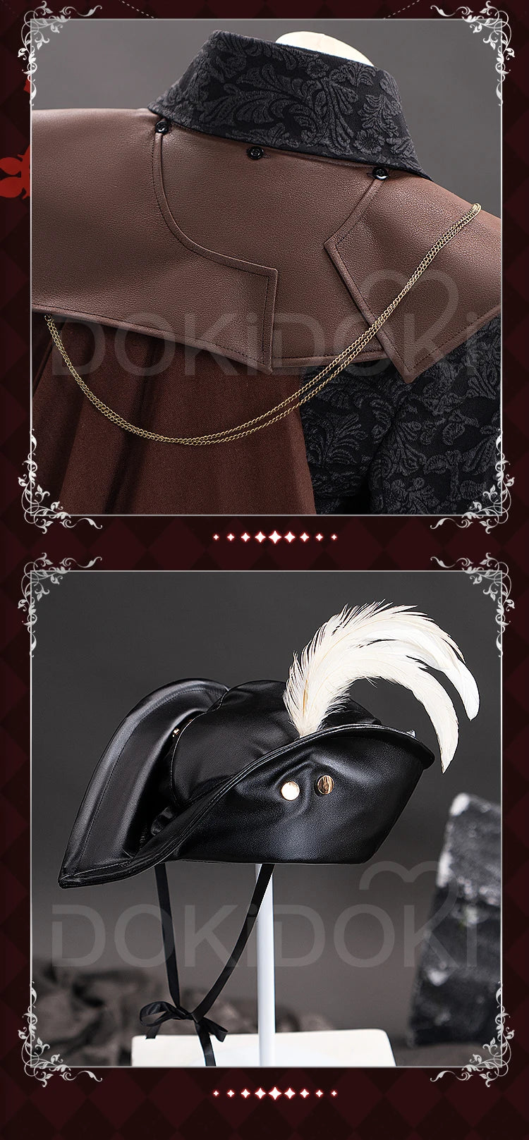 IN STOCK Lady Maria Cosplay Costume Game Bloodborne【S-2XL】DokiDoki-R Women Halloween Costume Hat Plus Size