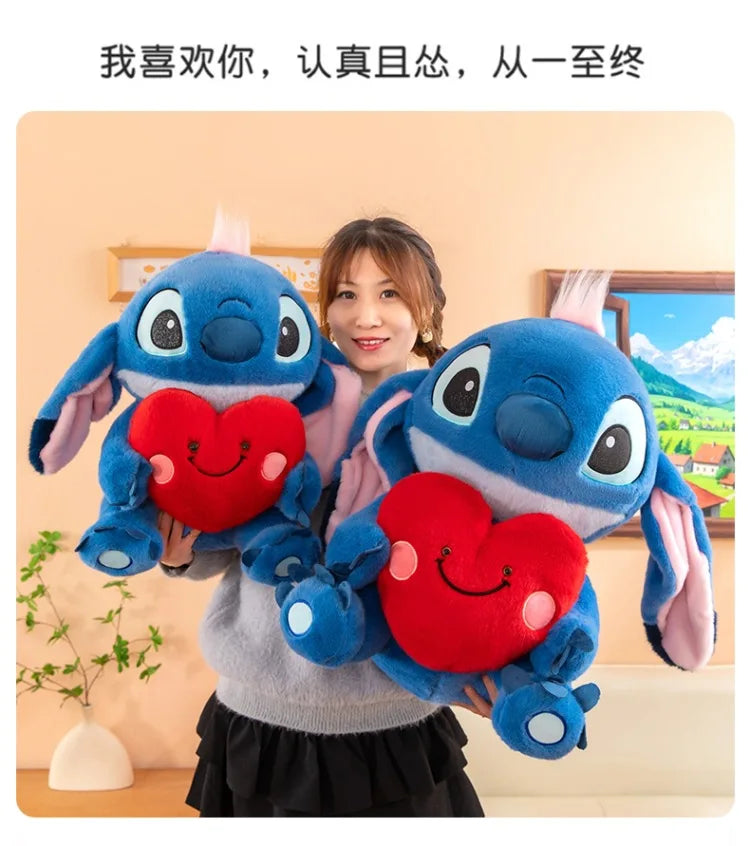 35/50/60cm Big Size Stitch Disney Anime Plush Stuffed Doll Cartoon Plush Doll Room Decoration Children's Pillow Holiday Gift