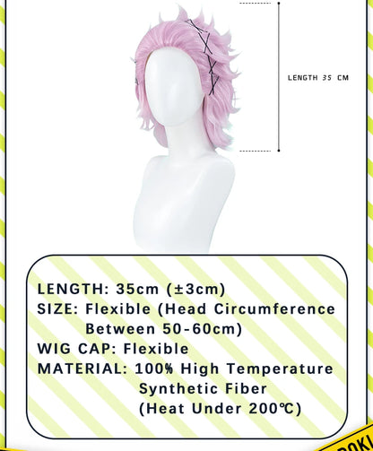 IN STOCK Mitsuki Kiryuu Wig Anime Wind Breaker Cosplay Wig DokiDoki Men 35cm Pink Short Hair Mitsuki Kiryuu Cosplay Free Wig Cap