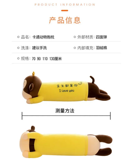New70-130cm Monkey Doll Husky Plush Toy Frog Pillow Duck Doll Cute Plush Toys for Children Gifts