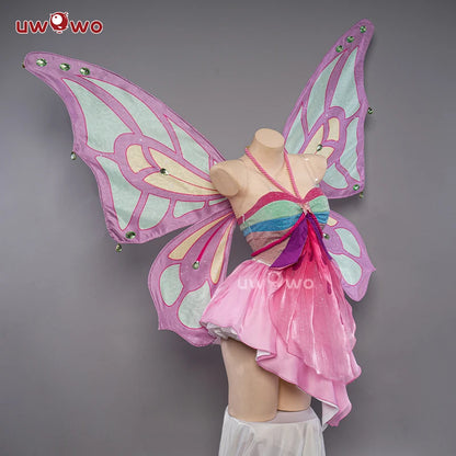 IN STOCK UWOWO Bloomm Enchantixx Flora Cosplay Costume Big Fairy Wings Cosplay Outfit Butterfly Fairy Women Wing