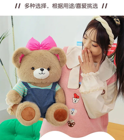 Cute Classic Butterfly Feifei Bear Plush Toys Kawaii Bow Tie Bear Plushie Pillow Stuffed Soft Dolls for Kids Girls Lover Gifts