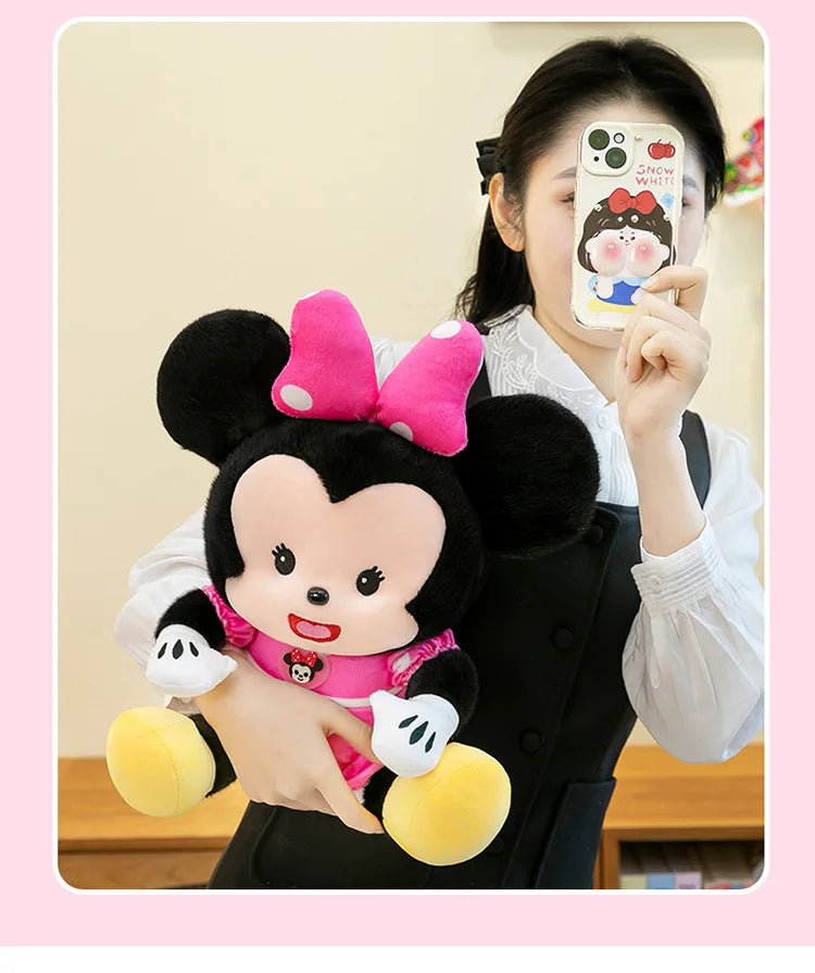 Cartoon Mickey Mouse Plush Toy Couple for Kids Birthday Xmas Gift Wedding Bed Doll Valentines Minnie Present Arcade Stuffed toy