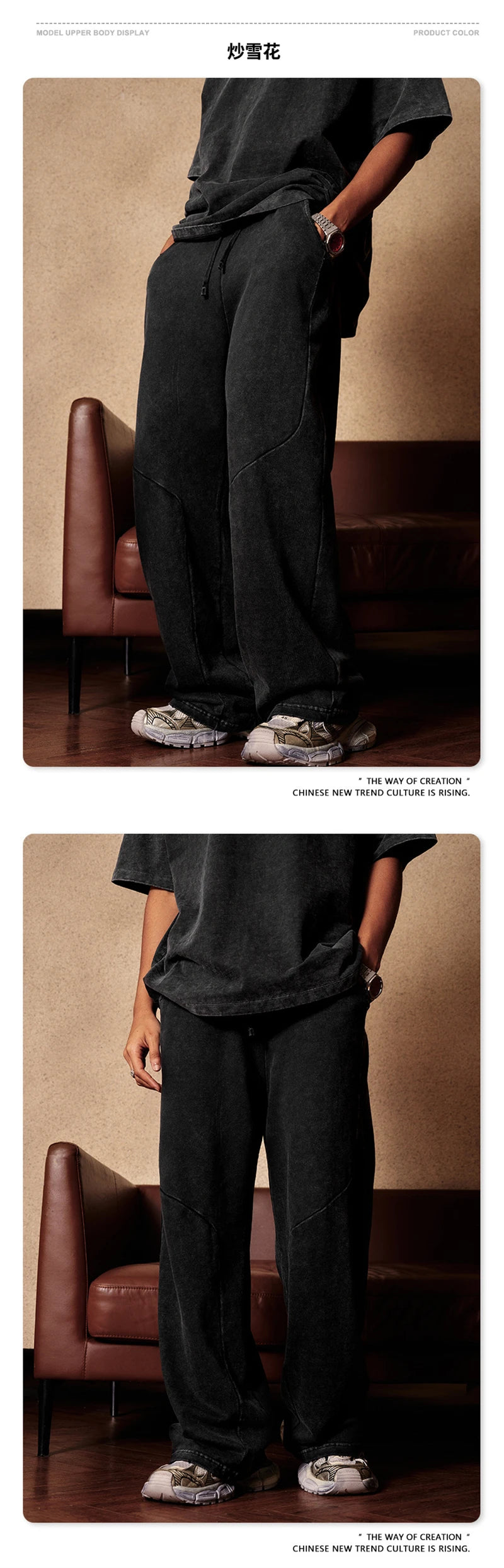 ZODF Retro 2024 Spring Men Washed Cotton Straight Pants Unisex Casual 330gsm Distressed Loose Trousers Brand Clothes HY0830