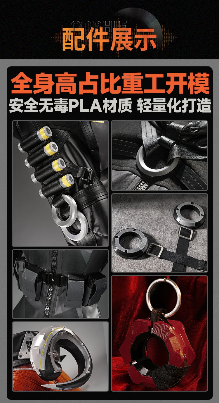 Zenless Zone Zero Orphie Cosplay Costume Wig Uniform Hat Headwear Ear Obol Squad Halloween Party for Women Girls Carnival iCoser