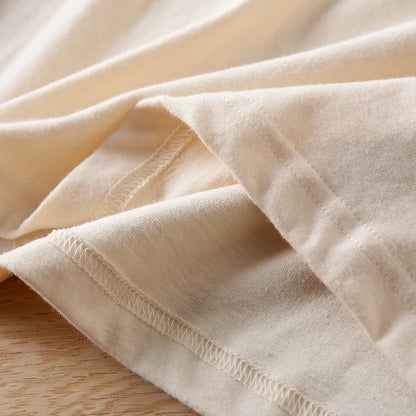 Summer New American Retro Long-sleeved O-neck 3D Letter Printed T-shirt Men's Fashion Simple 100%Cotton Washed Casual Sport Tops