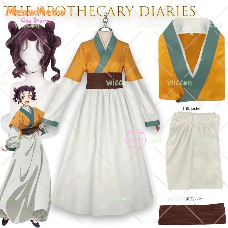 The Apothecary Diaries Cui Cosplay Set Polyester Hanfu Dress - cui all / XXL