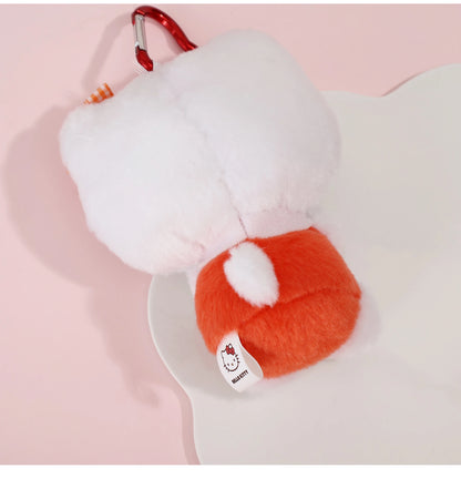 Genuine Sanrio Hello Kitty Kuromi Melody Pachacoo Cinnamoroll Stuffed Toy Pendant Cute Plush Toys Keyring Keychain Birthday Gift