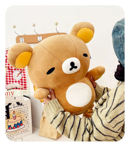 Hot 60cm Cute Plush Teddy Bear for Kids Birthday Xmas Gift Soft Snuggle Toy Stuffed Animal Cute Kuma Doll for Girls Hug Pillow