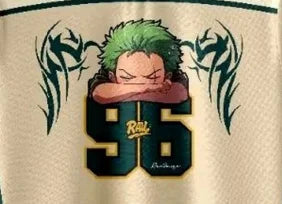 96 Jersey One Piece Zoro Anime Anime Y2k Korean Style Baseball Hockey T-shirt Fashion Streetwear Anime Daily Unisex Tops Tees