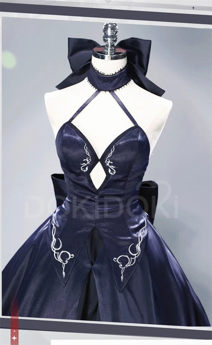 Saber Artoria Pendragon Cosplay Costume Game Fate/stay Night DokiDoki-R Women Black Saber Dress