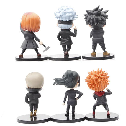 6Pcs/set Jujutsu Kaisen Anime Figure Gojo Satoru Yuji Itadori Figure Doll Toy Action Figure Yuji Itadori Fushiguro  Model Toys
