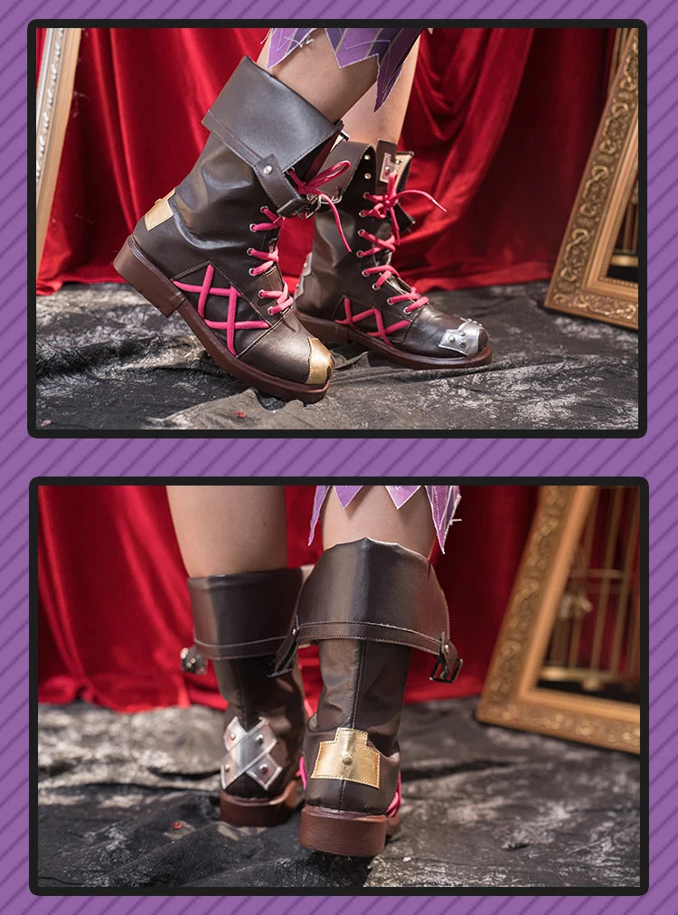 UWOWO Game League of Legends Cosplay LOL Cos Jinx Cosplay Shoes LOL Arcane Young Ver Jinx Shoes