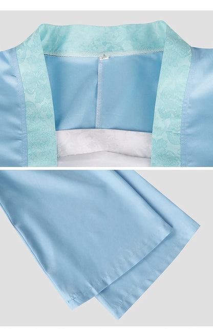 Anime The Apothecary Diaries Maomao Cosplay Costume Wig Blue Dress Hanfu Hunting Outfit Halloween Party for Women Girls iCoser