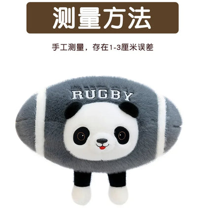 Creative Rugby Capybara Doll Cute Panda Plush Toys Pillow Capibara Seat Cushion Girls Children Birthday Gift Soft Stuffed Animal