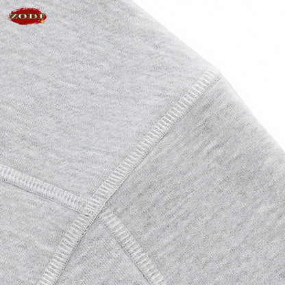 ZODF New Winter 350gsm Man Fleece Boxy Fit Zipper Hoodie Unisex Hip Hop Solid Warm Hooded Coat Brand Jackets HY0034