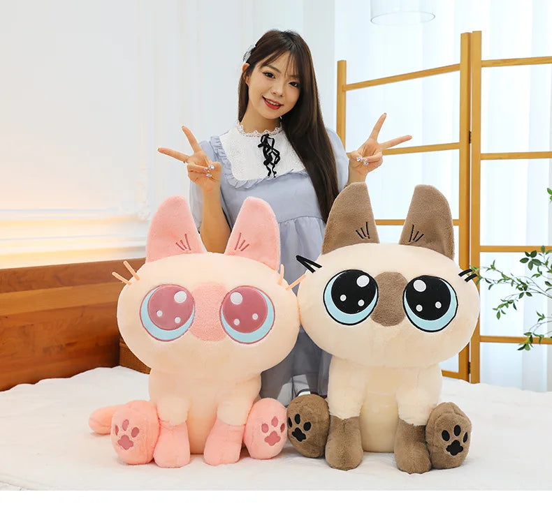 30-50cm Siamese Cat Animals Stuffed Doll Super Soft Home Office Decor High Quality Rabbit Toys Girls Boys Christmas Presents