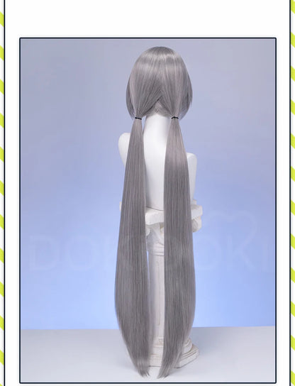IN STOCK Judyy Hoppss Wig Movie DokiDoki Women Long 90cm Grey Twintails Hair Rabbit Judyy Hoppss Chirstmas Cosplay Free Cap Wig