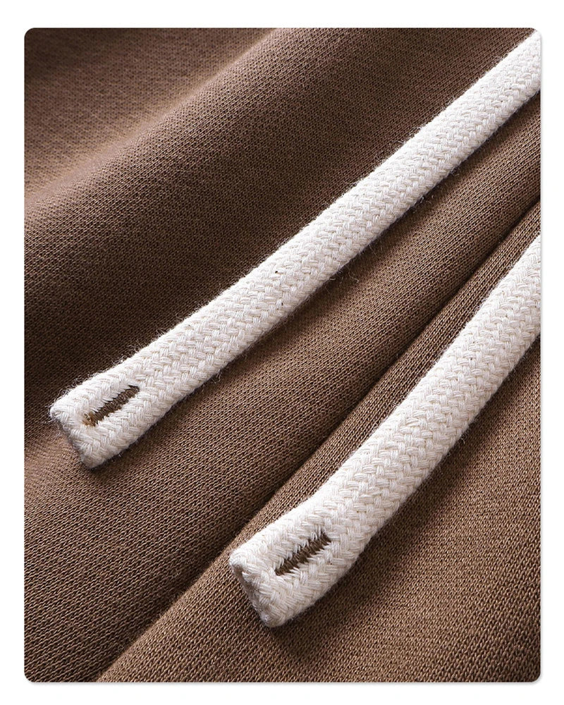 ZODF Trendy 2025 Men Summer Patchwork 345gsm Shorts Unisex Casual High Street Loose Fit Sport Solid Shorts Streetwears HY1053