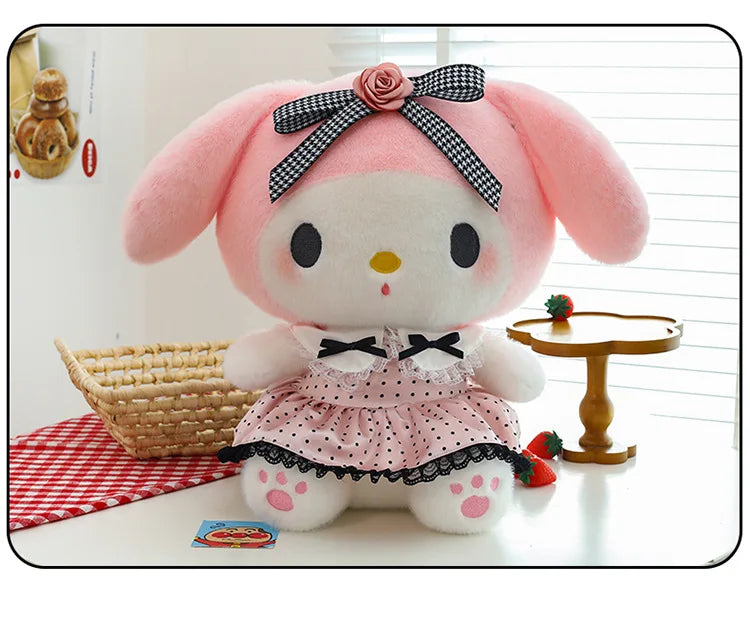 Sanrio Big Size 80cm Cute Kuromi My Melody Soft Stuffed Sofa Body Throw Pillow Plush Toys Dolls Kawaii Room Decor Holiday Gifts