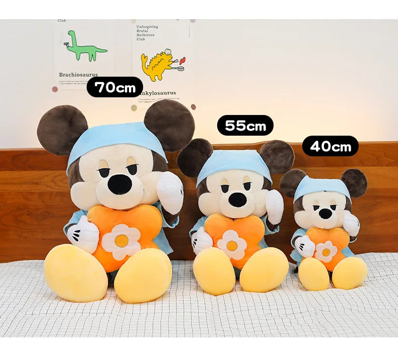 Large Size 80cm New Minnie Mickey Mouse Couples Doughnut Kawaii Movies Stuffed Plush Toy Doll Birthday Girlfriend Girl Xmas Gift