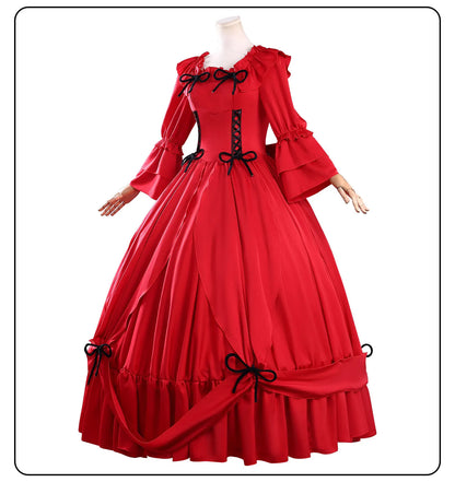 Scarlet El Vandimion Cosplay Costume Wig Dress Anime May I Ask for One Final Thing Ice Rose Earrings Halloween Party Women Girls