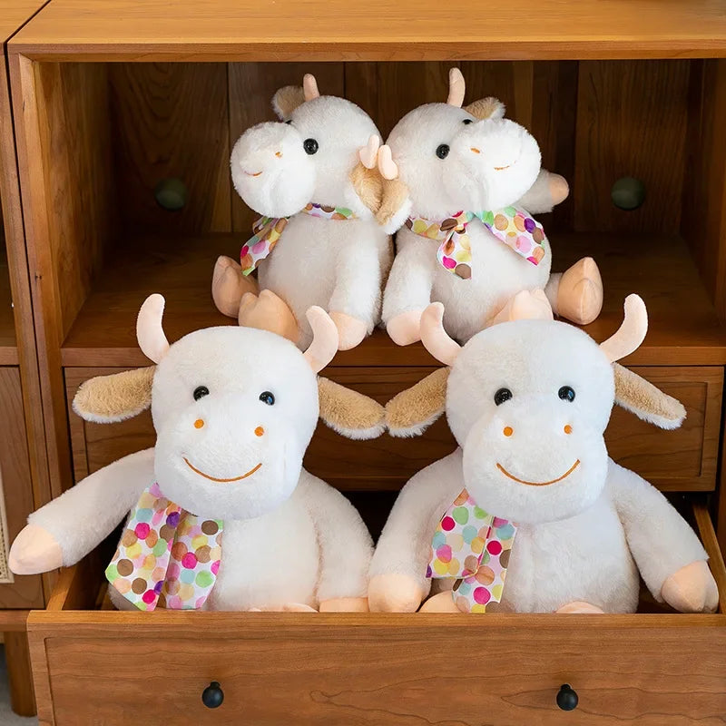 New 30-60cm Cute Calf Plush Toy Doll Stuffed Animals Smiling Cute Calf Doll Hildren's Playmate Children's Birthday Gift