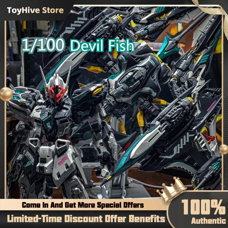 Star Thunder Devil Fish Mecha Assembly Model 1/100 Scale Infinite Dimension Special Edition Collectible Action Figure Toy