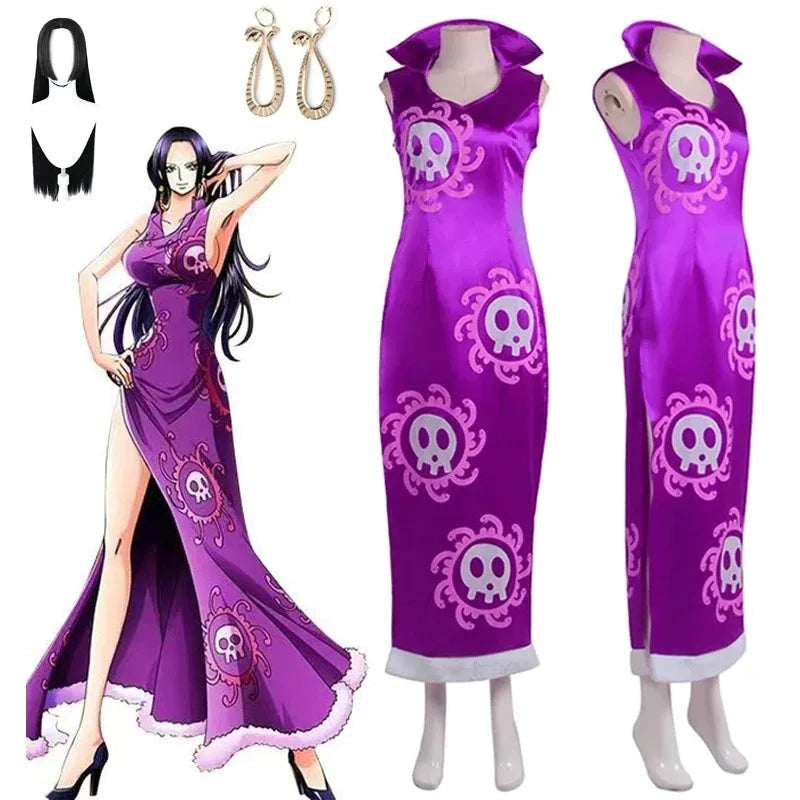 One Pieces Boa Hancock Cosplay Costume Women Polyester Set