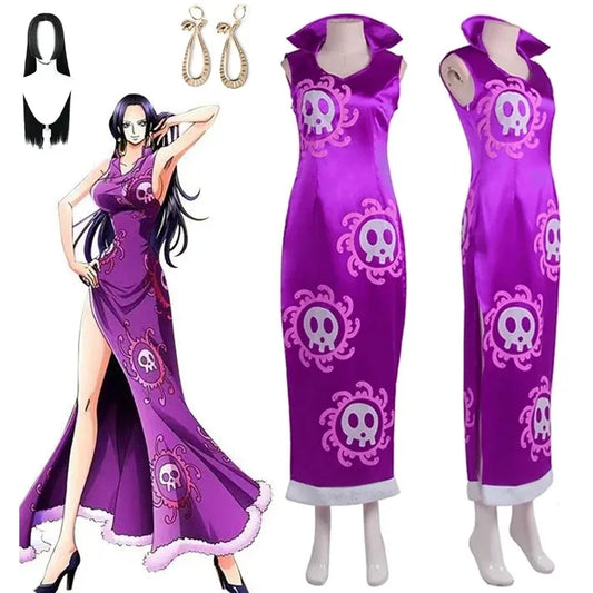 One Pieces Boa Hancock Cosplay Costume Women Polyester Set