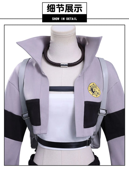 Anime Gachiakuta Riyo Reaper Cosplay Costume Uniform Jacket Short Backpack Akuta Cleaners Halloween Party for Women Girls iCoser