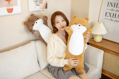 Super Soft Long Size Standing Otter Plushie Stuffed Hair Plush Lifelike Bear Aquatic Doll Toys Hug Throw Pillow Cushion Kids