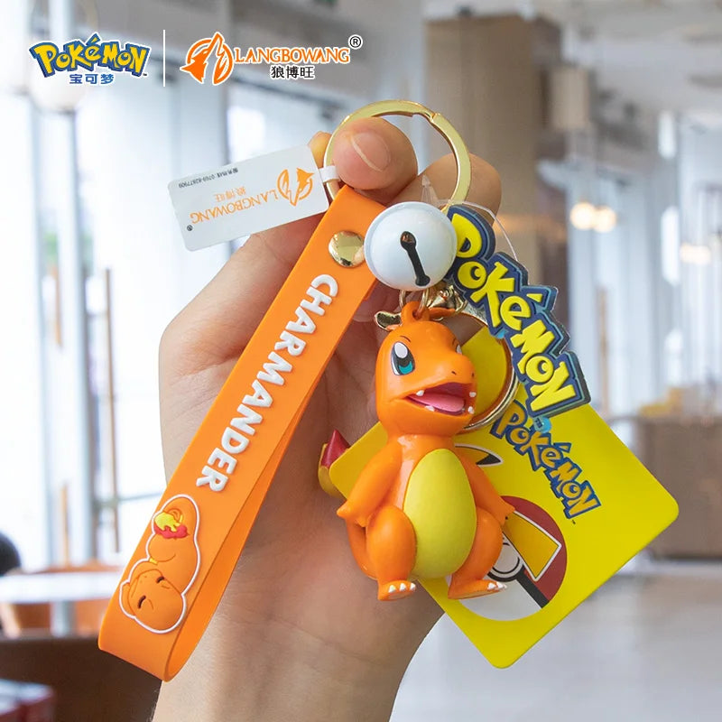 Pokemon Keychain Pikachu Bulbasaur Jigglypuff Anime Action Figure Toys Kawaii Souvenir Psyduck Doll Gift for Kids Birthday Party