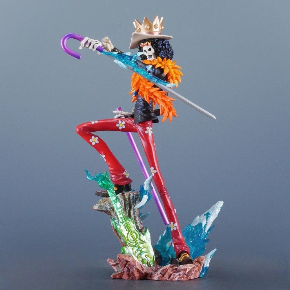 33cm Anime ONE PIECE Brook PVC Figure Action Statue Desktop Ornament Collection Model Toy Gift - With Box