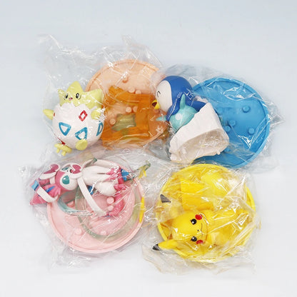 10cm Pokémon Anime Figure Kawaii Pikachu Action Figure Sylveon/Togepi/Piplup Figurine Room Ornaments Collection Model Toys Gifts