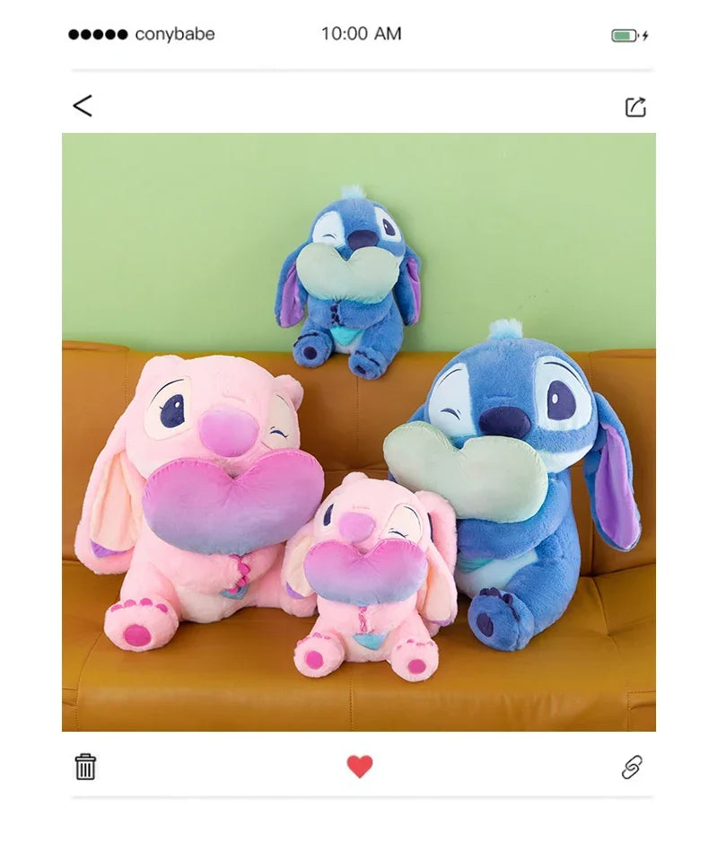 New Disney Lilo&Stitch Cute Cartoon Dolls Toys Kawaii Anime Soft Stuffed Dolls Pillow Appease Toys Birthday Gift for Boys Girls