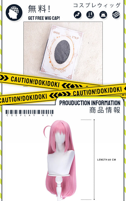 IN STOCK Gotou Hitori Wig Anime Bocchi the Rock! DokiDoki Cute Pink Short Hair Gotou Hitori Childhood Women Cosplay Wig