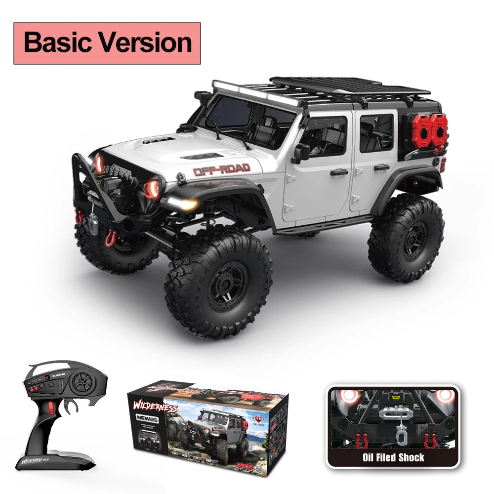 1/10 RC Car HB RTR R1011 Remote Control Vehicle 2.4G Full Proportional Rock Crawler LED Light 4WD Off-Road Climbing Truck Toys