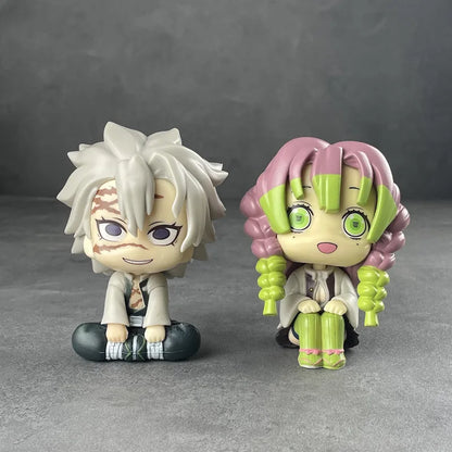 New Demon Slayer Anime Figure Q Version Wind Column Love Column Model Toy Wholesale Ghost Extingishment Blades Honny Souichi