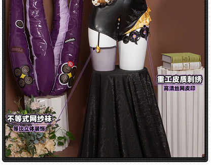 Zenless Zone Zero Yidhari Cosplay Costume Wig Uniform Hat Outfit Spook Shack Halloween Party for Women Girl Carnival Prop iCoser