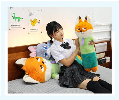 70/90/110cm Big Size Zoo Tropolis Nick Wilde Judith Laverne Hopps Disney Anime Plush Stuffed Doll Pillow Plushies Ornaments Gift