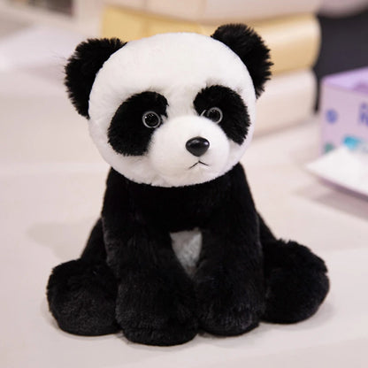 Cute Plush Animal Toys Set Panda Bear Fox Raccoon Elephant Giraffe Frog Soft Stuffed Dolls for Kids Sleep Appliance Baby Gift
